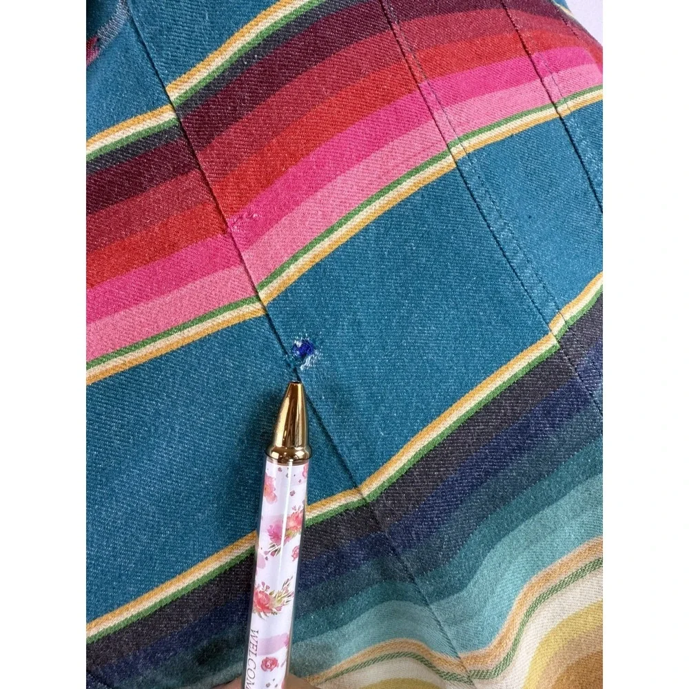 Tasha Polizzi Colt 44 Serape Stripe Tunic Western Shirt Dress Women S 1095-02